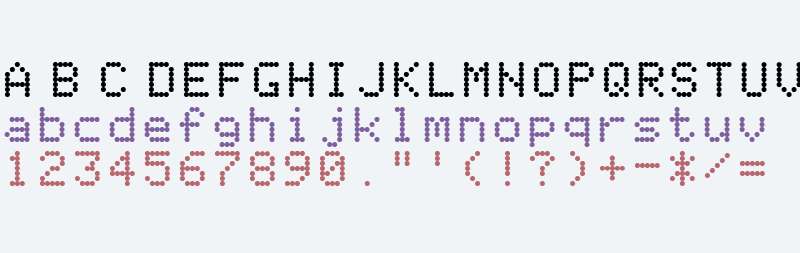 Apple II Screen Typeface