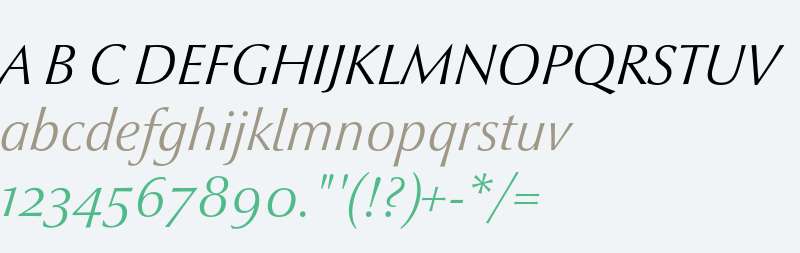 Optima nova LT Light Italic Old Style Figures