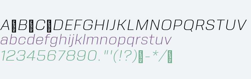 Vitro Light Italic