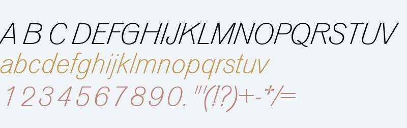 URW Venus W01 Light Italic