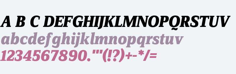 ZineSerifDis XBold Italic