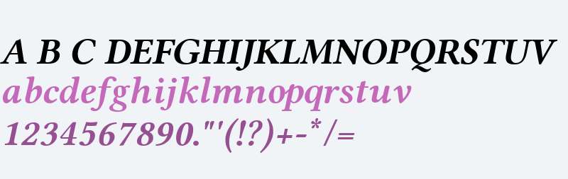 Linux Libertine Bold Italic