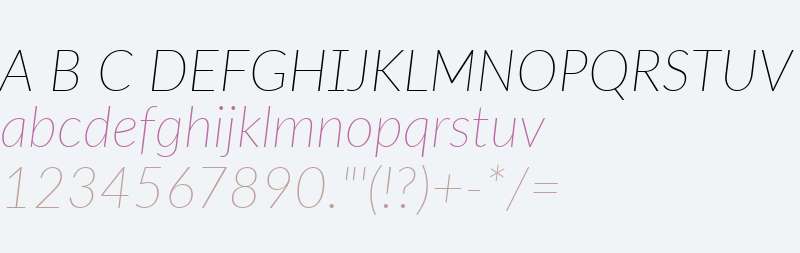 Verano Sans ExtraLight Italic