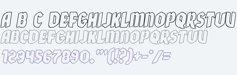 Xmas Xpress Outline Italic