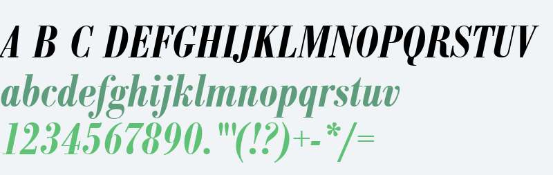 BodoniAntTDemBolCon Italic