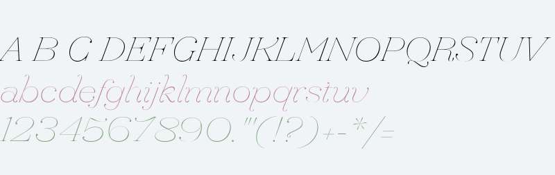 Hera Big ExtraThin Italic