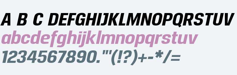 Reznik W00 ExtraBold Italic