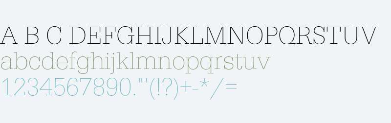 URW Egyptienne W10 Extra Light