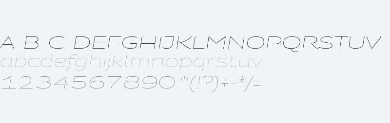 Georama Extra Expanded Thin Italic