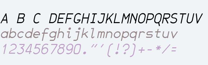 JetJaneMono W01 Italic