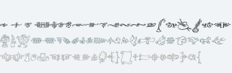 Calligraphic Ornaments W95