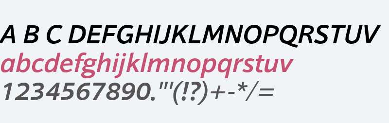 Sonus W01 Medium Italic