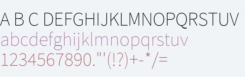 Source Sans Pro ExtraLight V2