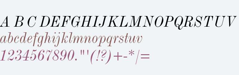 ModernMT Condensed Italic