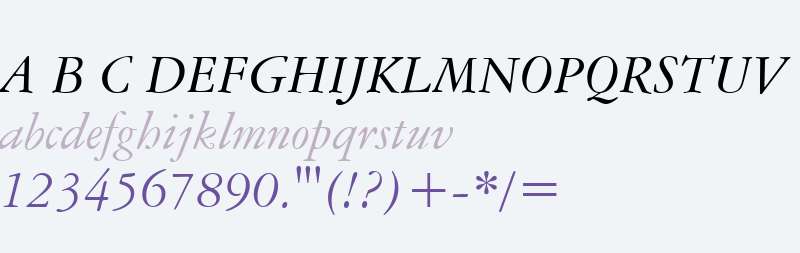 American Garamond W01 Italic