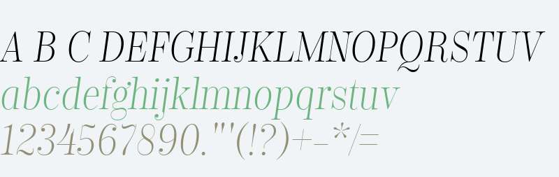 Encorpada Classic Condensed Light Italic