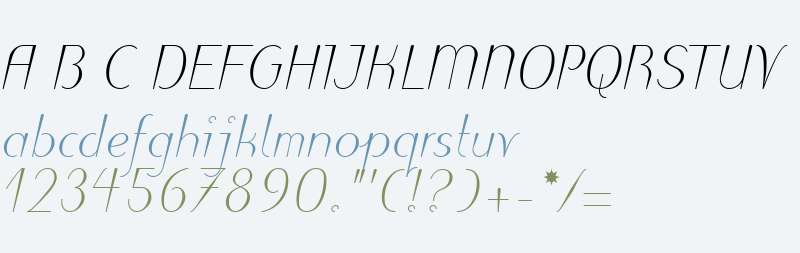 Puritas LT W01 Light Italic