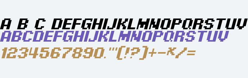 Pixel Digivolve Italic