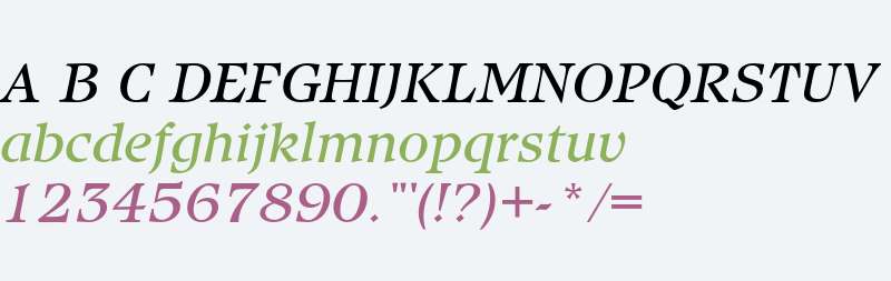 Isbell ITC Std Book Italic