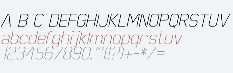 Scriber W00 Thin Italic