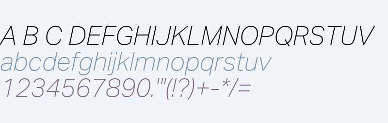 Aktiv Grotesk W04 Thin Italic