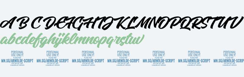 Arnolde Script PERSONAL USE