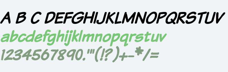 Komika Text Bold Italic