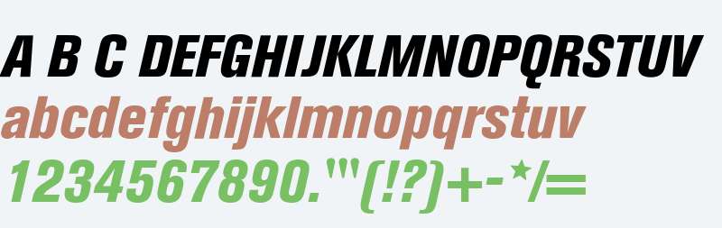 Akzidenz Grotesk Condensed ExtraBold Italic