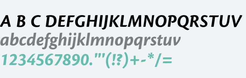 Cronos Pro Bold Caption Italic