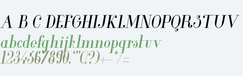 Glamor Medium Condensed Italic