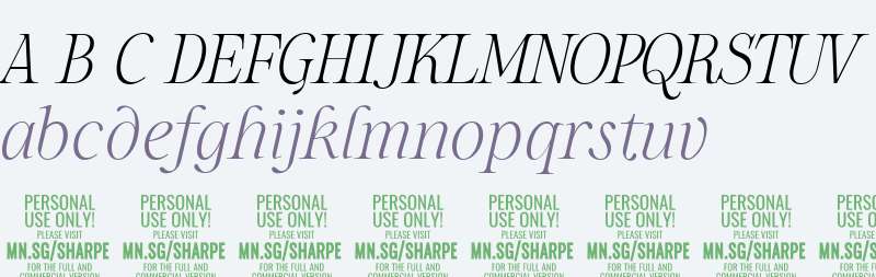 Sharpe PERSONAL Thin Italic