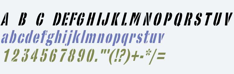 StencilSans Condensed Italic