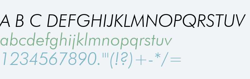 Futura Windows Light Italic