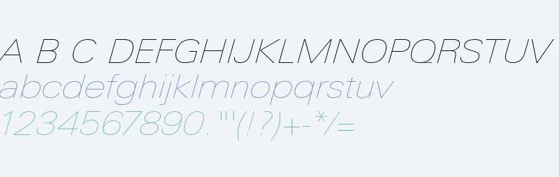 LinotypeUnivers-ExtdUltLightItalic