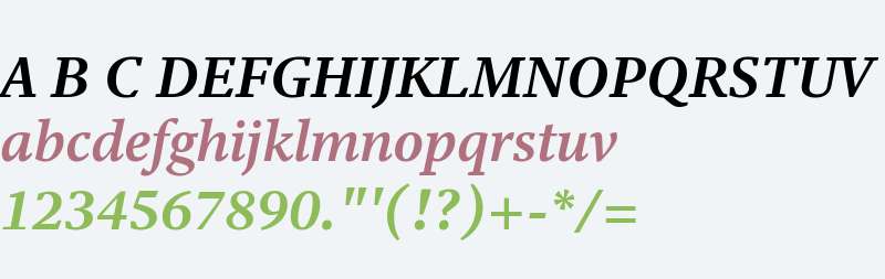 Adobe Clean Serif Bold Italic
