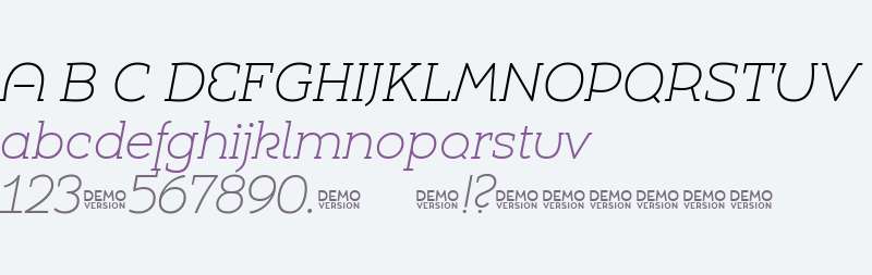 Umba Slab Demo Alt Thin Italic