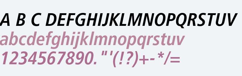 Frutiger Pro 68 Bold Condensed Italic