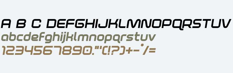 Fox on the Run Extra-Bold Semi-Italic