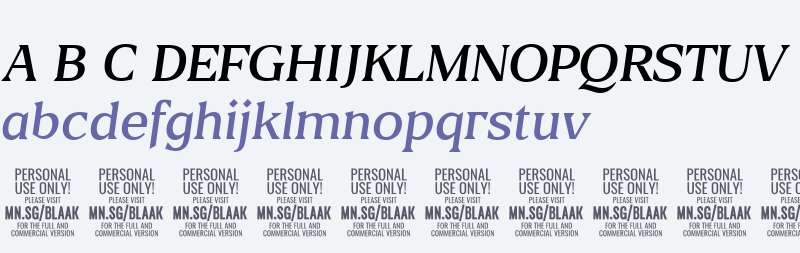 Blaak Light PERSONAL USE Italic