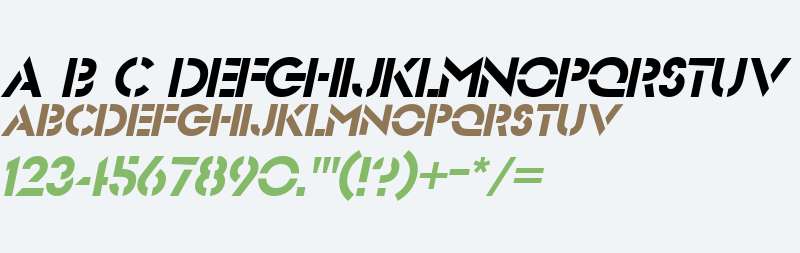Stencil Sans  Italic