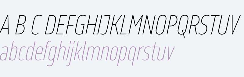 November Compressed LCG Thin Italic