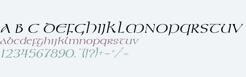 Kelt Wide Italic