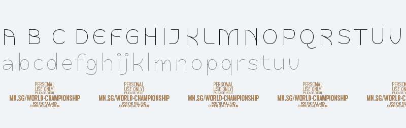 World Championship PERSONAL USE Inline