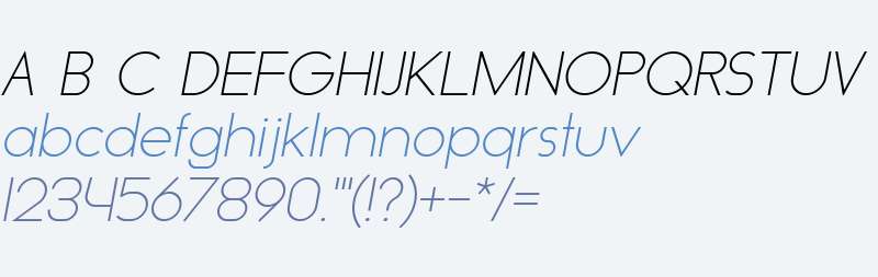 Roland Thin Italic