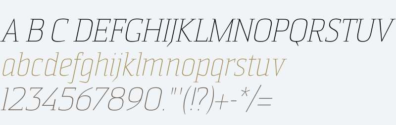 Sommet Serif W01 Thin Italic