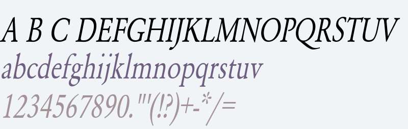 Garamond-Normal Condensed Italic