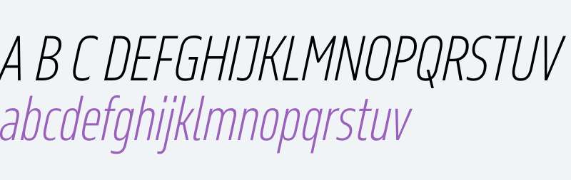 November Compressed LCG ExtraLight Italic