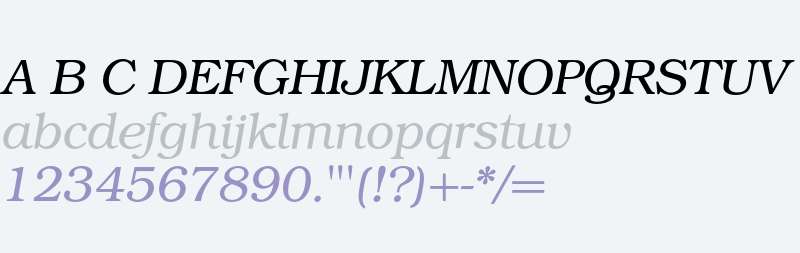 Bookman* Light Italic