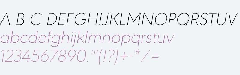 URW Geometric W05 Thin Oblique