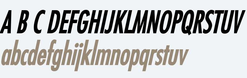 Fuji Condensed Bold Italic